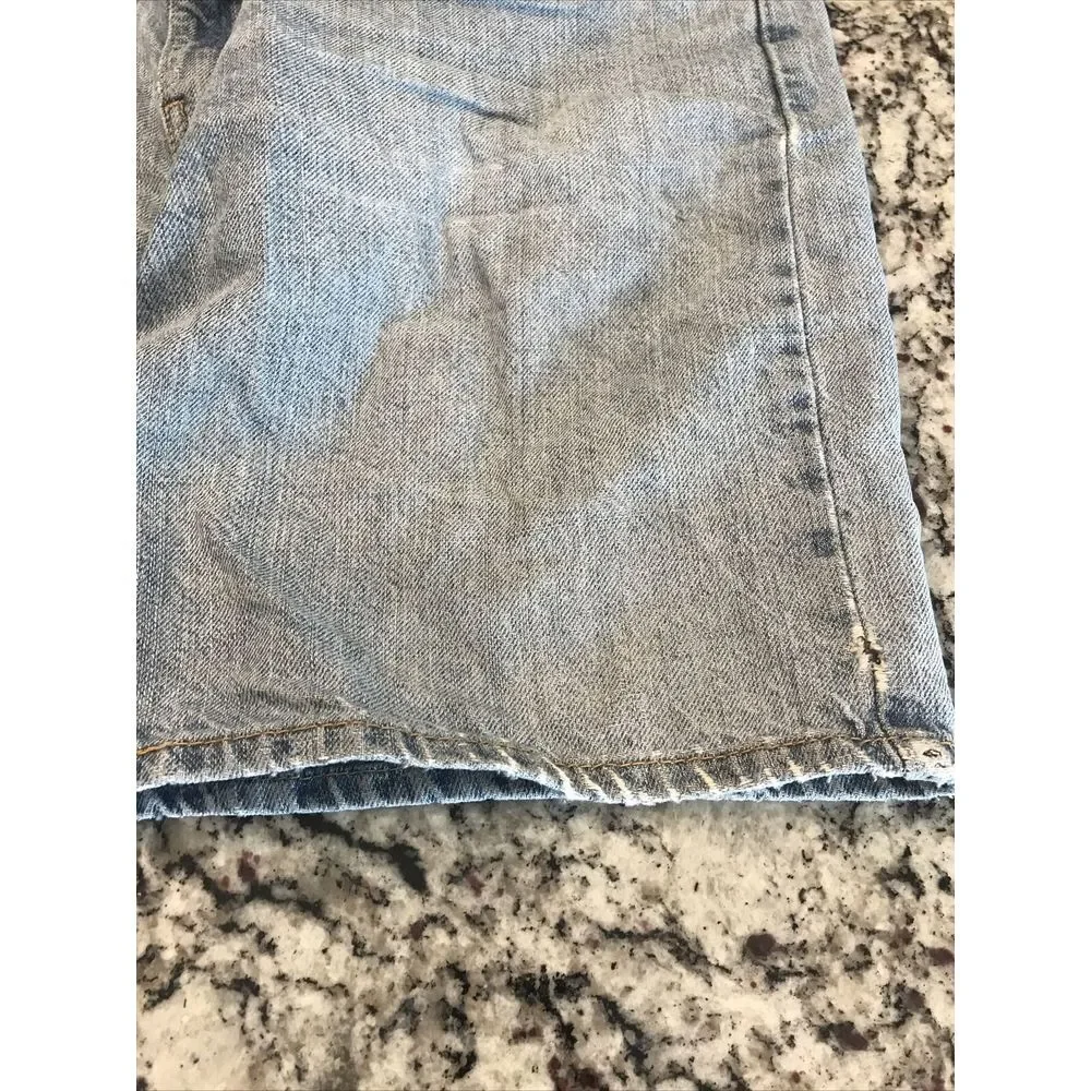 Levi's Men's 505 Regular Fit‎ Denim Jean Shorts Medium Wash Distressed Size 36